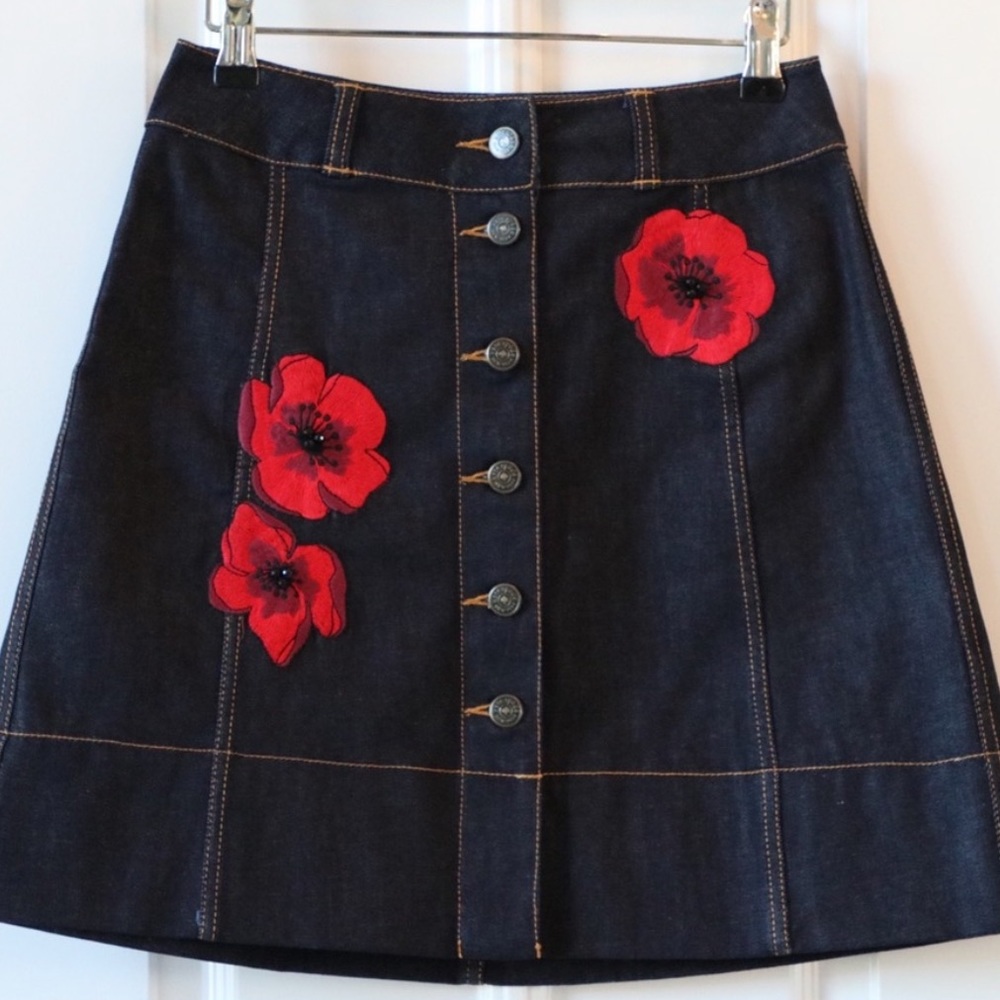 Kate Spade Poppy Denim Skirt